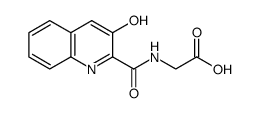 Glycine, N-[(3-hydroxy-2-quinolinyl)carbonyl]- Structure