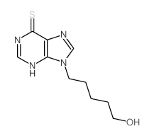 9-(5-hydroxypentyl)-3H-purine-6-thione结构式