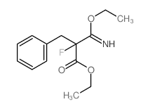 ethyl 2-(ethoxycarbonimidoyl)-2-fluoro-3-phenyl-propanoate Structure