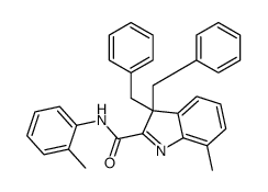 3,3-Dibenzyl-7-methyl-N-(o-tolyl)-3H-indole-2-carboxamide结构式