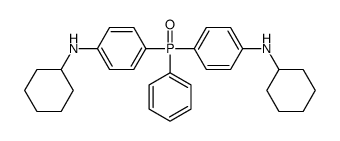 N-cyclohexyl-4-[[4-(cyclohexylamino)phenyl]-phenylphosphoryl]aniline结构式