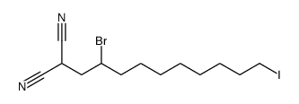 2-(2-bromo-10-iododecyl)propanedinitrile结构式