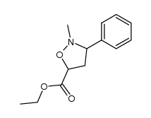 2-methyl-3-phenyl-isoxazolidine-5-carboxylic acid ethyl ester Structure