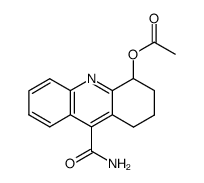 9-carbamoyl-1,2,3,4-tetrahydroacridin-4-yl acetate结构式