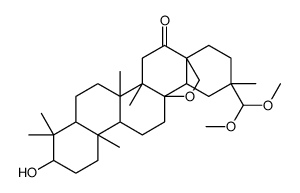 13,28-Epoxy-3β-hydroxy-30,30-dimethoxyoleanan-16-one structure