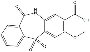 7-methoxy-11-oxo-10,11-dihydrodibenzo[b,f][1,4]thiazepine-8-carboxylic acid 5,5-dioxide Structure
