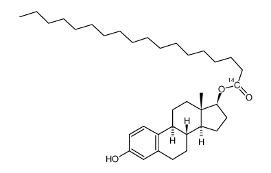 [(8R,9S,13S,14S,17S)-3-hydroxy-13-methyl-6,7,8,9,11,12,14,15,16,17-decahydrocyclopenta[a]phenanthren-17-yl] octadecanoate结构式