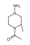1-Piperazinamine, 4-acetyl-3-methyl-, (3S)- (9CI)结构式