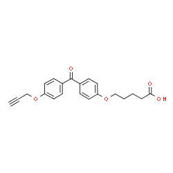 5-(4-(4-(Prop-2-yn-1-yloxy)benzoyl)phenoxy)pentanoic acid Structure