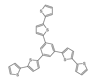 2-[3,5-bis(5-thiophen-2-ylthiophen-2-yl)phenyl]-5-thiophen-2-ylthiophene结构式