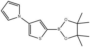 4-(1H-Pyrrol-1-yl)thiophene-2-boronic acid pinacol ester结构式
