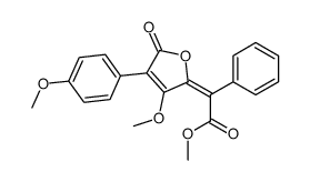 2-Phenyl-2-[(2E)-3-methoxy-4-(4-methoxyphenyl)-5-oxo-2,5-dihydrofuran-2-ylidene]acetic acid methyl ester Structure