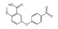 2-methoxy-5-(4-nitrophenoxy)benzoic acid结构式