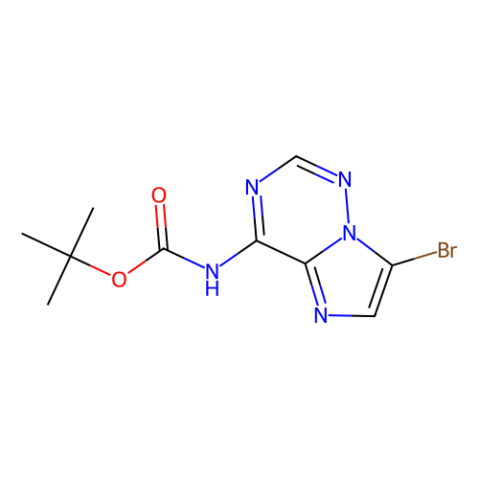 tert-butyl N-(7-bromoimidazo[2,1-f][1,2,4]triazin-4-yl)carbamate结构式