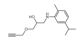 1-(5-isopropyl-2-methyl-anilino)-3-prop-2-ynyloxy-propan-2-ol结构式