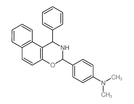 N,N-dimethyl-4-(1-phenyl-2,3-dihydro-1H-benzo[f][1,3]benzoxazin-3-yl)aniline结构式