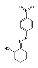 (+/-)-2-hydroxy-cyclohexanone-(4-nitro-phenylhydrazone) Structure
