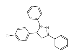 1H-Pyrazole,5-(4-chlorophenyl)-4,5-dihydro-1,3-diphenyl- structure