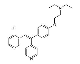 N,N-diethyl-2-[4-[(E)-2-(2-fluorophenyl)-1-pyridin-4-ylethenyl]phenoxy]ethanamine结构式
