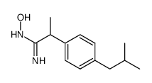 (R,S) 2-(4-isobutylphenyl)-N-hydroxy-propionamidine Structure