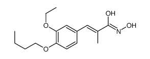 (E)-3-(4-butoxy-3-ethoxyphenyl)-N-hydroxy-2-methylprop-2-enamide结构式