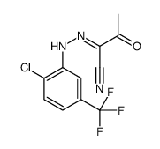 N-[2-chloro-5-(trifluoromethyl)anilino]-2-oxopropanimidoyl cyanide结构式