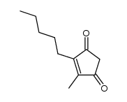 2-methyl-3-n-pentylcyclopent-2-ene-1,4-dione结构式
