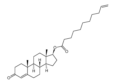 17beta-hydroxyandrost-4-en-3-one undecenoate结构式