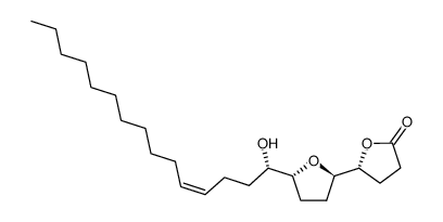 (4R,5R,8R,9S)-9-hydroxy-5,8-oxidotricosa-12-en-1,4-olide结构式