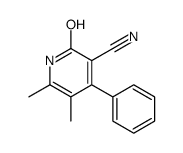 5,6-dimethyl-2-oxo-4-phenyl-1H-pyridine-3-carbonitrile结构式