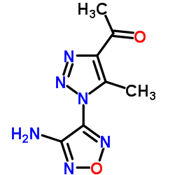 1-[1-(4-AMINO-FURAZAN-3-YL)-5-METHYL-1H-[1,2,3]TRIAZOL-4-YL]-ETHANONE structure