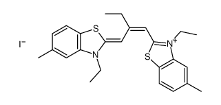 3-ethyl-2-[2-[(3-ethyl-5-methyl-1,3-benzothiazol-3-ium-2-yl)methylidene]butylidene]-5-methyl-1,3-benzothiazole,iodide结构式