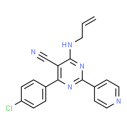 4-(Allylamino)-6-(4-chlorophenyl)-2-(4-pyridinyl)-5-pyrimidinecarbonitrile structure