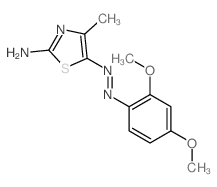 N-[(2-imino-4-methyl-1,3-thiazol-5-ylidene)amino]-2,4-dimethoxy-aniline结构式