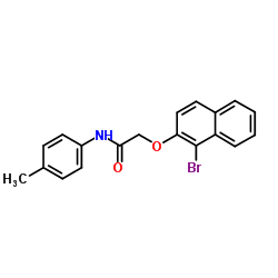 2-[(1-Bromo-2-naphthyl)oxy]-N-(4-methylphenyl)acetamide Structure