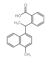 Benzoic acid,2-[1-(4-methyl-1-naphthalenyl)ethyl]- structure