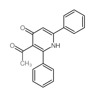 3-acetyl-2,6-diphenyl-1H-pyridin-4-one结构式