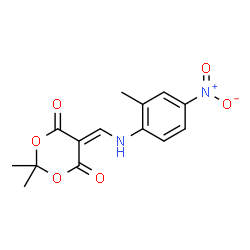 2,2-dimethyl-5-(((2-methyl-4-nitrophenyl)amino)methylene)-1,3-dioxane-4,6-dione Structure