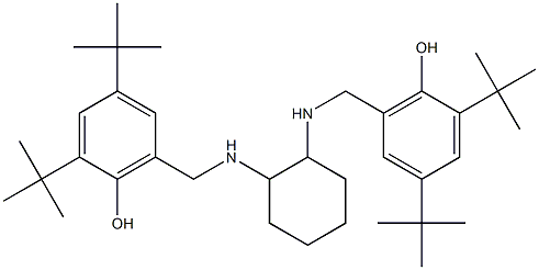 6,6'-((((1S,2S)-cyclohexane-1,2-diyl)bis(azanediyl))bis(methylene))bis(2,4-di-tert-butylphenol) Structure