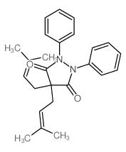 4,4-bis(3-methylbut-2-enyl)-1,2-diphenyl-pyrazolidine-3,5-dione Structure