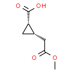 Cyclopropaneacetic acid, 2-carboxy-, alpha-methyl ester, (1S,2S)- (9CI) Structure