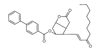 (3aR,4R,5R,6aS)-hexahydro-5-hydroxy-4-(3-oxo-1-decenyl)-2H-cyclopenta[b]furan-2-one 5-(4-Phenylbenzoate)结构式