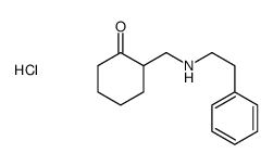 2-[(2-phenylethylamino)methyl]cyclohexan-1-one,hydrochloride结构式