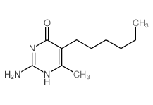 2-氨基-5-己基-6-甲基嘧啶-4-醇结构式