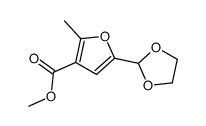 methyl 5-(1,3-dioxolan-2-yl)-2-methylfuran-3-carboxylate结构式