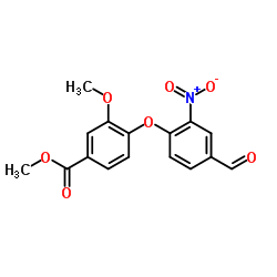 Methyl 4-(4-formyl-2-nitrophenoxy)-3-methoxybenzoate结构式