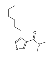 4-hexyl-N,N-dimethylthiophene-3-carboxamide Structure