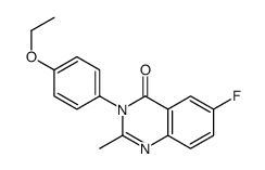 3-(4-ethoxyphenyl)-6-fluoro-2-methylquinazolin-4-one结构式