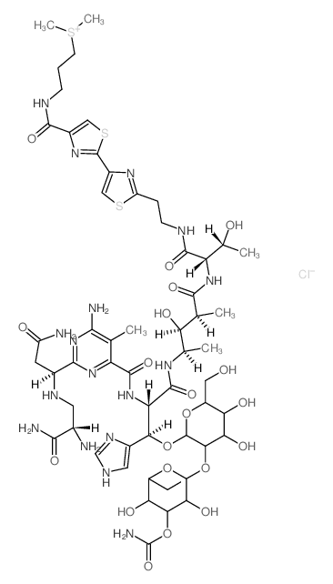 Bleomycinamide,N1-[3-(dimethylsulfonio)propyl]-, chloride (9CI)结构式