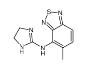 N-(4,5-dihydro-1H-imidazol-2-yl)-5-methyl-2,1,3-benzothiadiazol-4-amine结构式